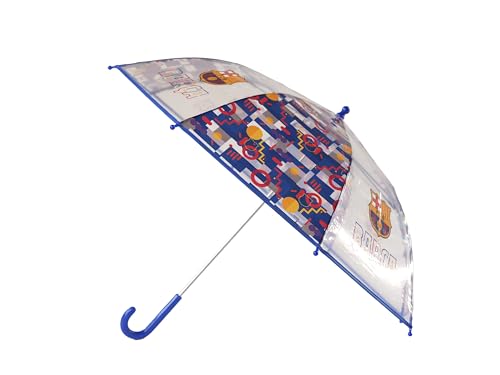 CyP Brands FCBarcelona Regenschirm für Kinder, Durchmesser 48 cm, manuell, transparent, offizielles Produkt, bunt, única von CYPBRANDS