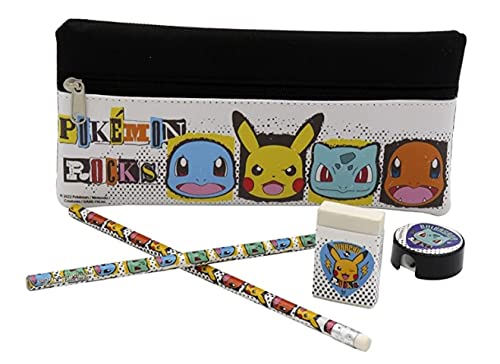 CYPBRANDS Jurassic World Schreibwaren-Set mit Federmäppchen, Unisex, für Kinder, 1 Stück, bunt, Talla única, Schreibwaren-Set mit Pokémon-Federmäppchen von CYPBRANDS