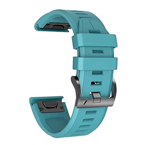 CYSUE 22 x 26 mm Schnellverschluss-Uhrenarmband aus Silikon für Garmin Fenix 7 7X 6 6X Pro 5 5X Plus 935 3HR MK2 MK1 EasyFit Smart Wirstbands, 22mm Fenix 7, Achat von CYSUE