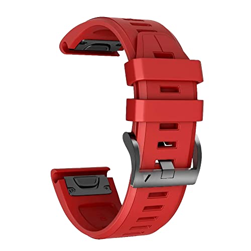 CYSUE 22 x 26 mm Schnellverschluss-Uhrenarmband aus Silikon für Garmin Fenix 7 7X 6 6X Pro 5 5X Plus 935 3HR MK2 MK1 EasyFit Smart Wirstbands, For Fenix 5 5Plus, Achat von CYSUE