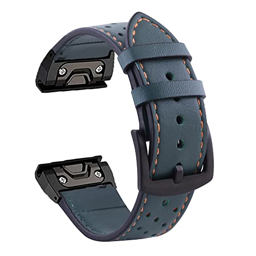 CYSUE Lederarmband für Garmin Fenix 7 7X 5/5X Plus/6/6X Pro/MK1/935 Smart-Armband 22 26 mm, schnell anzubringen, Armband, 22mm Fenix 7, Achat von CYSUE