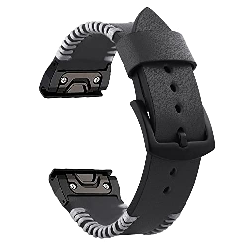 CYSUE Lederarmband für Garmin Fenix 7 7X 5/5X Plus/6/6X Pro/MK1/935 Smart-Armband 22 26 mm, schnell anzubringen, Armband, 22mm Fenix 7, Achat von CYSUE