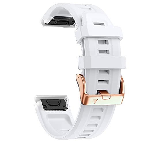 CYSUE Silikon-Armband mit rotgoldener Schnalle, für Garmin Descent MK2S, Fenix 6S, 6SPro, 5S Plus, D2, Delta-Smartwatch, schnelles Öffnen, For Fenix 6S, Achat von CYSUE