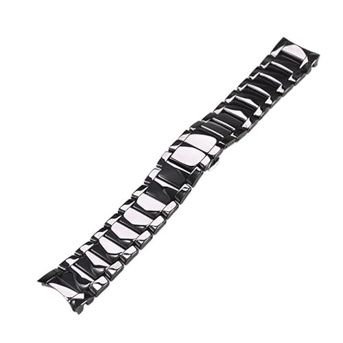 CYSUE Uhrenarmband für Armani Watch Ar1451ar1452ar1475ar1474, 22 mm, 24 mm, schwarz, glatt, mattiert, Keramik, 22 mm, Achat von CYSUE