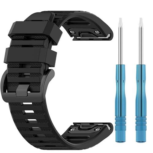 CYSUE Uhrenarmband für Garmin Fenix 6X/6X Pro/5X/3, weiches Silikon, 20 mm, Armband für Fenix 6/6 Pro/5/5 Plus, Quick Fit, 26 mm, 22 mm, 26mm Fenix 6X Pro, Achat von CYSUE