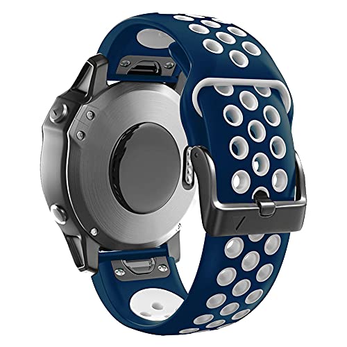 CYSUE Zweifarbiges Silikon-Smartwatch-Armband für Garmin Fenix 5X/5XPlus/6X/6XPro/3/3HR/Descent MK1/D2 Delta PX Uhrenarmband, 26mm Fenix 5XPlus, Achat von CYSUE