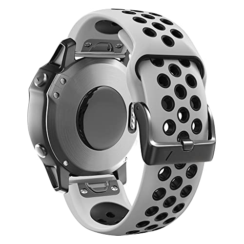 CYSUE Zweifarbiges Silikon-Smartwatch-Armband für Garmin Fenix 5X/5XPlus/6X/6XPro/3/3HR/Descent MK1/D2 Delta PX Uhrenarmband, 26mm Fenix 5XPlus, Achat von CYSUE