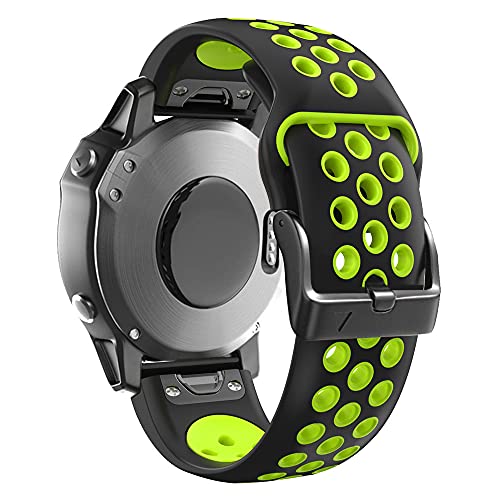 CYSUE Zweifarbiges Silikon-Smartwatch-Armband für Garmin Fenix 5X/5XPlus/6X/6XPro/3/3HR/Descent MK1/D2 Delta PX Uhrenarmband, 26mm Fenix 5XPlus, Achat von CYSUE