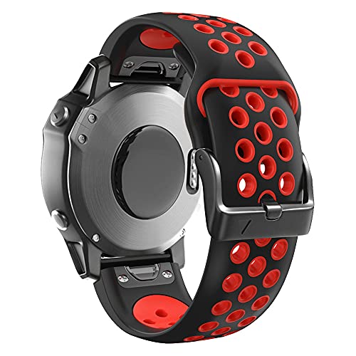 CYSUE Zweifarbiges Silikon-Smartwatch-Armband für Garmin Fenix 5X/5XPlus/6X/6XPro/3/3HR/Descent MK1/D2 Delta PX Uhrenarmband, 26mm For Fenix 5X, Achat von CYSUE