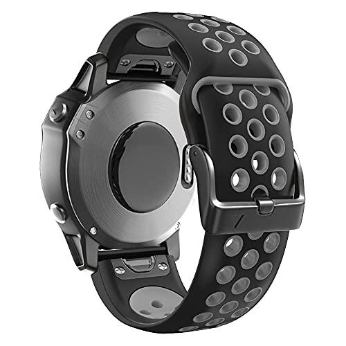 CYSUE Zweifarbiges Silikon-Smartwatch-Armband für Garmin Fenix 5X/5XPlus/6X/6XPro/3/3HR/Descent MK1/D2 Delta PX Uhrenarmband, 26mm For Fneix 3HR, Achat von CYSUE