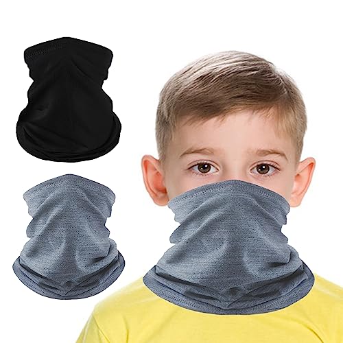 CYYMNA Schlauchschal Kinder, 2 Stück Schal Kinder Schlauchtuch, Loop Schal Fleece Schlauchschal Warmer Halswärmer Winddicht Ski Maske von CYYMNA