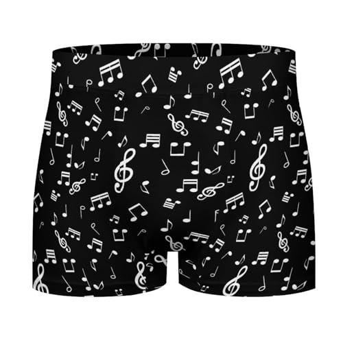 CZZYH Atmungsaktive und leichte Herren-Unterwäsche, Musik-komplexe Noten, Herren-Boxershorts mit elastischem Bund, Musikkomplexe Noten, L von CZZYH