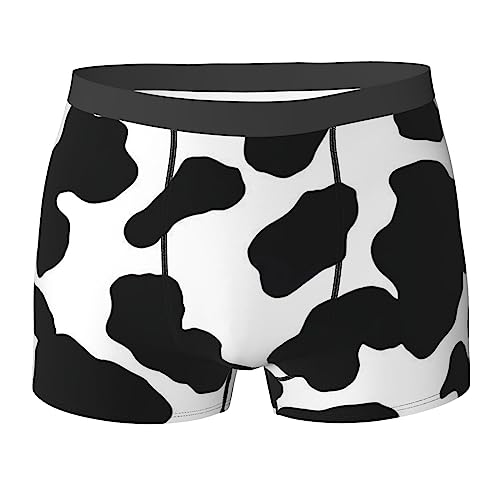 CZZYH Atmungsaktive und leichte Herren-Unterwäsche, schwarze Punkte, Kuh-Herren-Boxershorts, mit elastischem Bund | atmungsaktiv, weich, siehe abbildung, L von CZZYH