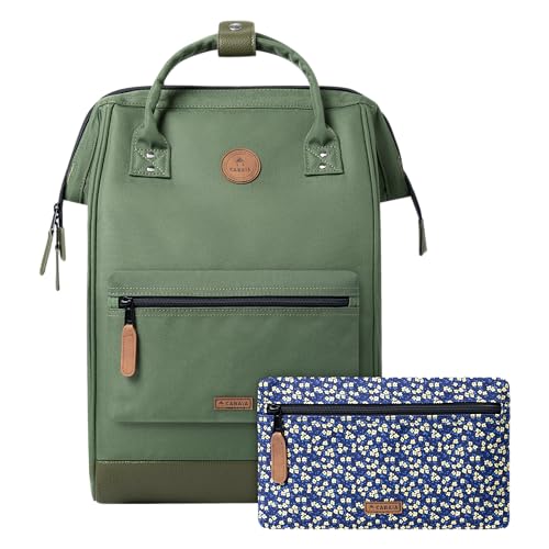 Cabaïa - Adventurer Rucksack Seoul Maxi 23L - Wasserabweisend - Laptopfach bis zu 15 Zoll - 2 Vordertaschen - vegan zertifiziert - Rucksack für Reisen und Arbeit, Damen & Herren - Grün Cabaïa - Adventurer Rucksack Seoul Maxi 23L - Wasserabweisend - Laptopfach bis zu 15 Zoll - 2 Vordertaschen - vegan zertifiziert - Rucksack für Reisen und Arbeit, Damen & Herren - Grün von Cabaïa