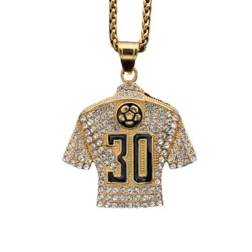 Caiduoduo Hip-Hop Exquisite Jersey Anhänger Halskette Geeignet für Männer und Frauen Personalisierter Schmuck Geschenkzubehör von Caiduoduo