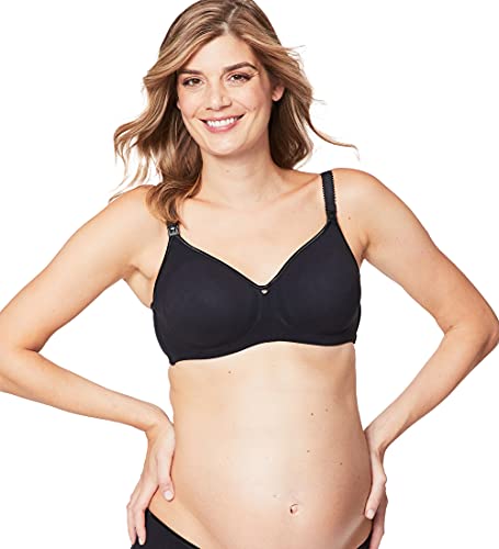 Cake Lingerie Damen T-Shirt Schwangerschafts-BH Croissant, Schwarz, Gr. 80I (Herstellergröße:36G) von Cake Maternity