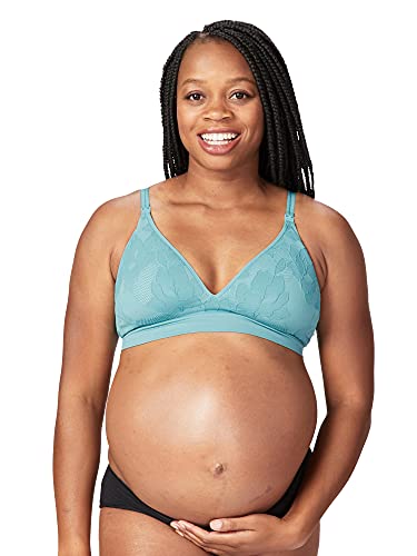 Cake Maternity Damen Freckles Recycled Wire Free Nursing Bra for Breastfeeding Plunge-BH, Teal, S von Cake Maternity