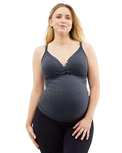 Cake Maternity Damen Marshmallow Petite Nursing Tank Cami Shirt, Black, Large von Cake Maternity