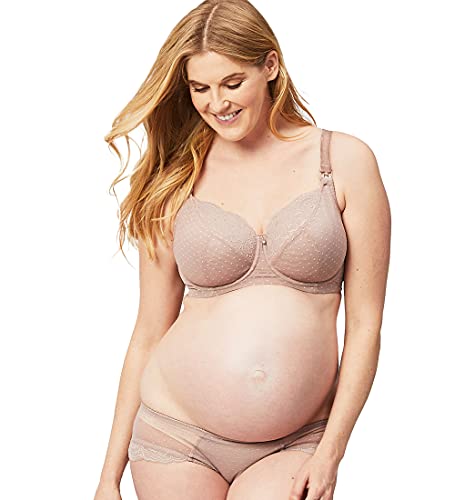 Cake Maternity Damen TimTams Women's Flexible Wire Nursing Bra Balconette-BH, Blickdicht, Taupe, 36Ff Uk/ 80H EU von Cake Maternity