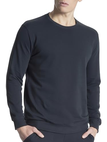 CALIDA Remix Basic Lounge Pullover Herren, mit Bündchen am Ärmel und Saum von CALIDA