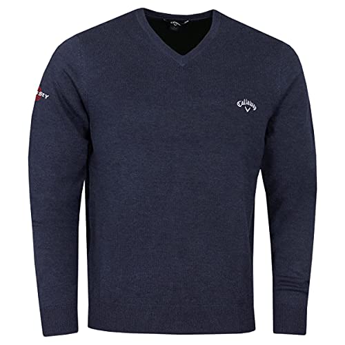 Callaway Golf Herren Odyssey Langarm-V-Ausschnitt Pullover - Marine - S von Callaway Apparel