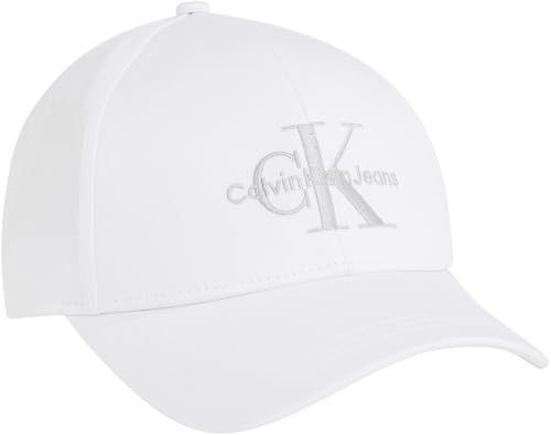 Calvin Klein Damen Cap Monogram Basecap, Weiß (White/Silver Logo), Einheitsgröße von Calvin Klein Jeans