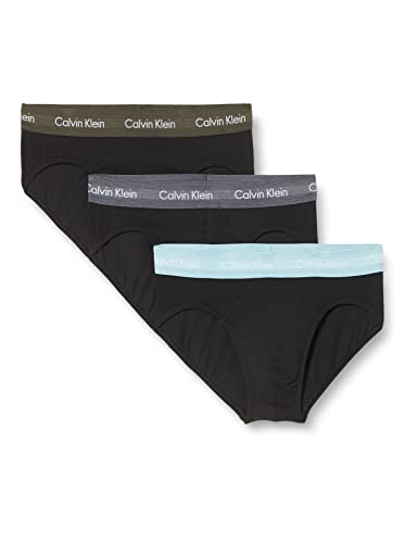 Calvin Klein Herren 3Pk 0000U2661G Hip Briefs, Schwarz (B-Shoreline/Clem/Travertine Wb), L (3er Pack) von Calvin Klein Jeans