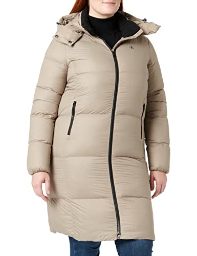 Calvin Klein Jeans Damen CK MW DOWN Long Puffer J20J219820 Daunenmäntel, Beige (Perfect Taupe), L von Calvin Klein Jeans