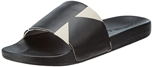 Calvin Klein Jeans Herren Badeschuhe Badelatschen, Mehrfarbig (Black/Eggshell), 40 von Calvin Klein Jeans