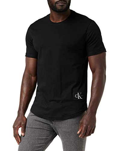 Calvin Klein Jeans Herren BADGE TURN UP SLEEVE, Ck Black, XS von Calvin Klein Jeans