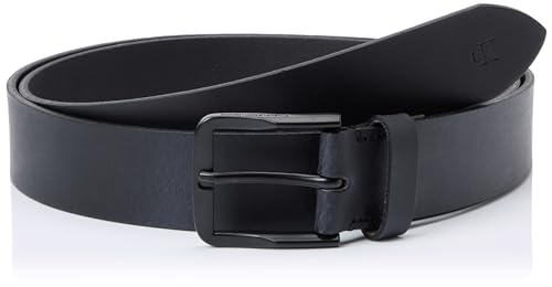 Calvin Klein Jeans Herren Classic Flat R LTHR Belt 35MM K50K511421 Gürtel, Schwarz (Black/Black Other Version), 105 von Calvin Klein Jeans