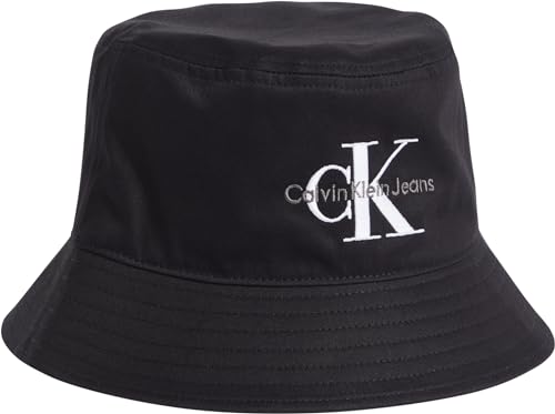 Calvin Klein Jeans Herren Fischerhut Monogram Bucket Hat, Schwarz (Black), Onesize von Calvin Klein Jeans