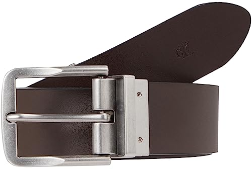 Calvin Klein Jeans Herren Gürtel 4,0 cm Ledergürtel, Braun (Solid Black / Solid Brown), 110 von Calvin Klein Jeans