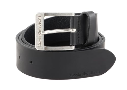 Calvin Klein Jeans Herren Gürtel CKJ Belt 4.0 cm Ledergürtel, Schwarz (Black), 100 cm von Calvin Klein Jeans