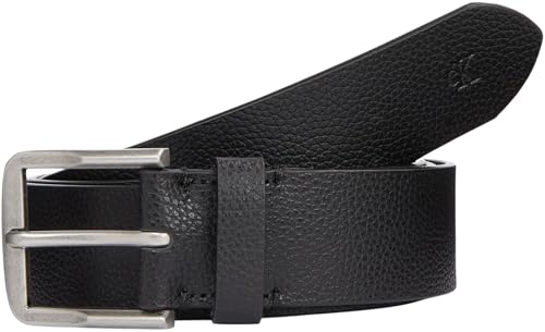 Calvin Klein Jeans Herren Gürtel Classic Flat Belt aus Leder, Schwarz (Black), 130 cm von Calvin Klein Jeans