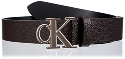 Calvin Klein Jeans Herren Round Mono Plaque Belt 35MM K50K509883 Gürtel, Schwarz (Bitter Brown), 125 von Calvin Klein Jeans