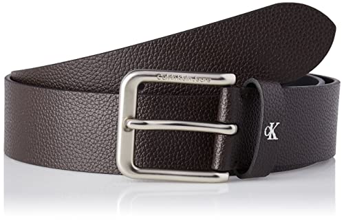 Calvin Klein Jeans Herren Rounded Classic Belt 40MM K50K509534 Gürtel, Schwarz (Bitter Brown), 95 von Calvin Klein Jeans