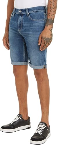 Calvin Klein Jeans Herren Slim J30J324874 Shorts, Denim (Denim Medium), 30W von Calvin Klein