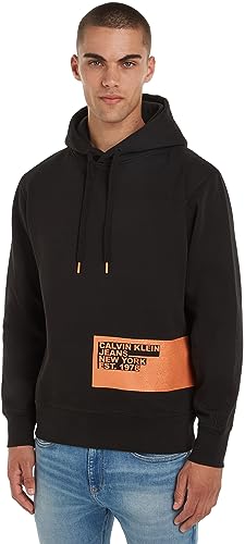 Calvin Klein Jeans Herren Stencil Blocking Logo J30J324102 Hoodies, Schwarz (Ck Black), S von Calvin Klein Jeans