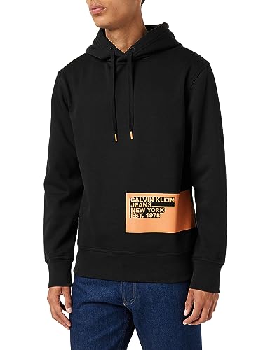 Calvin Klein Jeans Herren Stencil Blocking Logo J30J324102 Hoodies, Schwarz (Ck Black), XXL von Calvin Klein Jeans