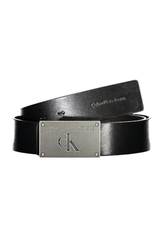 Calvin Klein Jeans Herren Studded Plaque REV Belt 40MM K50K509887 Gürtel, Schwarz (Black/Bitter Brown), 95 von Calvin Klein Jeans