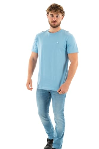 Calvin Klein Jeans Herren T-Shirt Kurzarm Ck Embro Badge Rundhalsausschnitt, Blau (Dusk Blue), 3XL von Calvin Klein Jeans