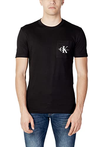 Calvin Klein Jeans Herren T-Shirt Kurzarm Core Monologo Rundhalsausschnitt, Schwarz (Ck Black), XXL von Calvin Klein Jeans