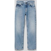 Calvin Klein Jeans Regular Fit Jeans mit Label-Patch Modell 'MARBLE' in Blau, Größe 176 von Calvin Klein Jeans