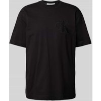 Calvin Klein Jeans T-Shirt mit Rundhalsausschnitt in Black, Größe M von Calvin Klein Jeans