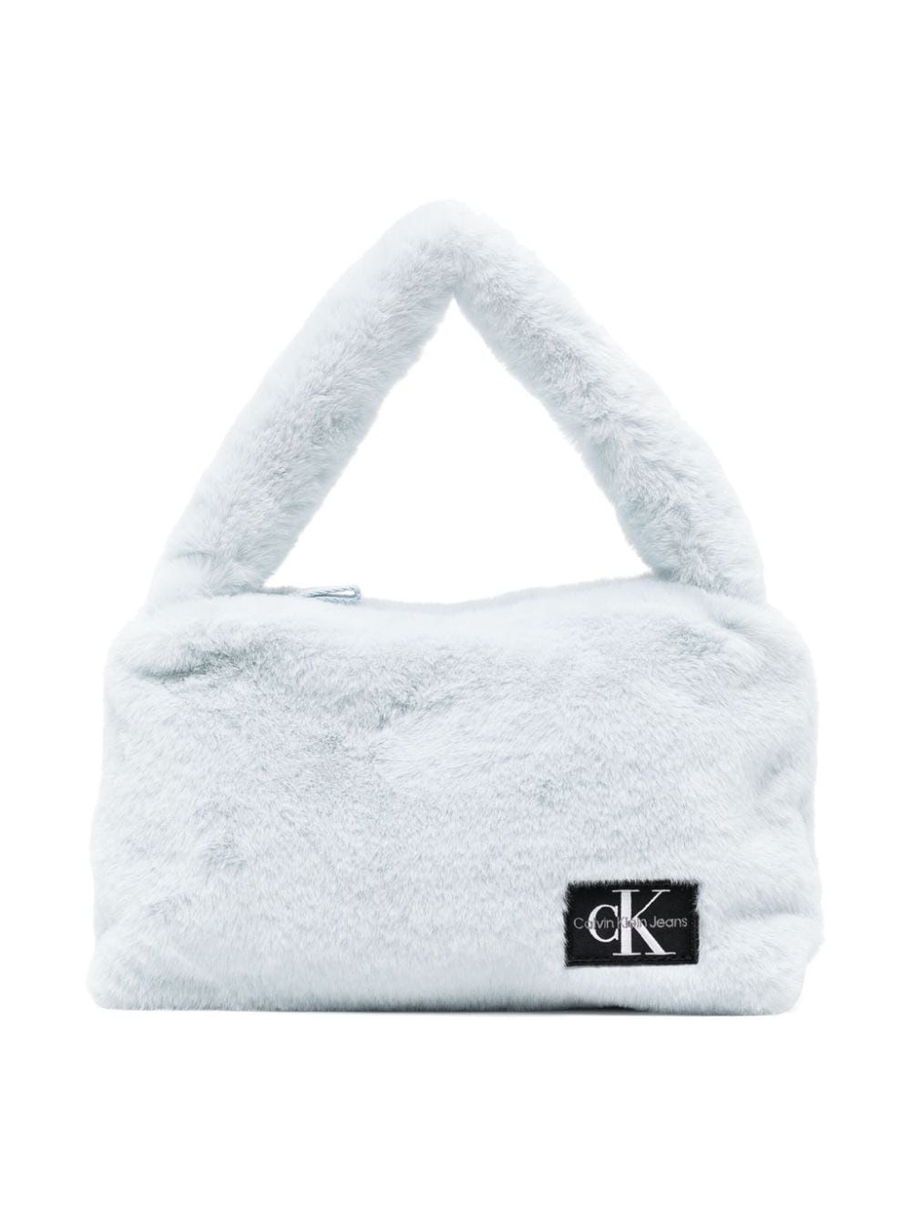 Calvin Klein Kids Fluffy Schultertasche mit Logo-Patch - Blau von Calvin Klein Kids