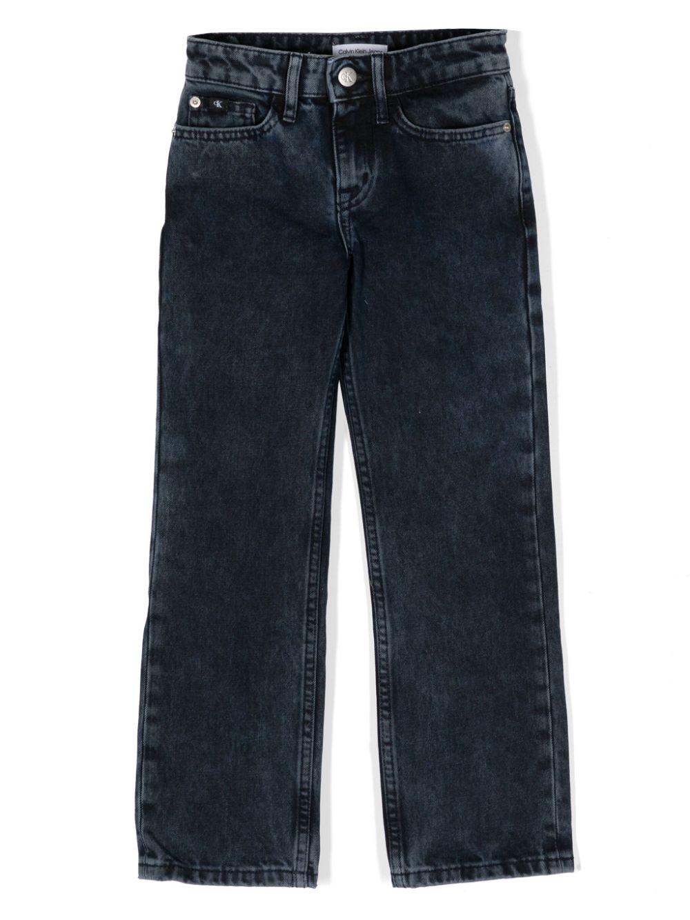 Calvin Klein Kids Hoch sitzende Jeans mit Logo-Schild - Blau von Calvin Klein Kids