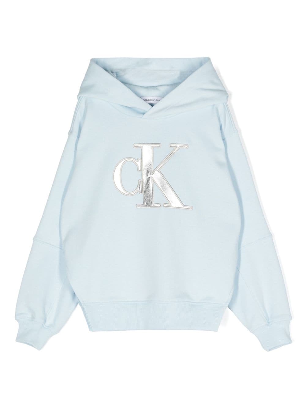 Calvin Klein Kids Hoodie mit Monogramm-Stickerei - Blau von Calvin Klein Kids