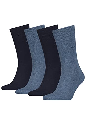 Calvin Klein 4 Paar Sneaker Classic Socken Herren , Farbe:Denim Melange, Socken & Strümpfe:43-46 von Calvin Klein