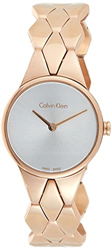 Calvin Klein Damen Analog Quarz Uhr mit Edelstahl Armband K6E23646 von Calvin Klein